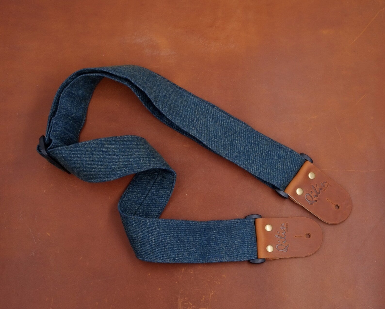 Deep Blue Denim Guitar Strap