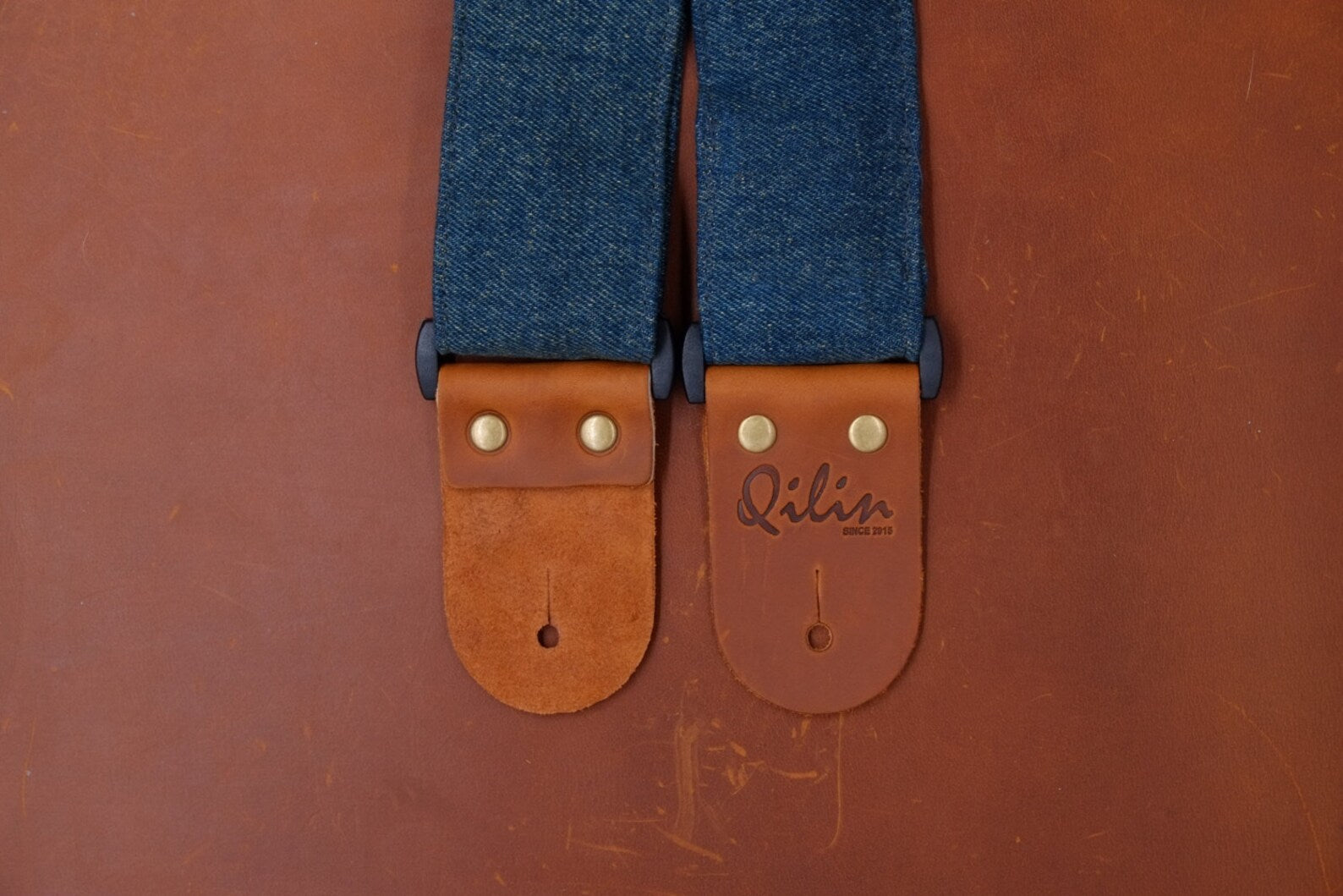 Deep Blue Denim Guitar Strap