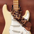 Leopard Guitar Strap - front view