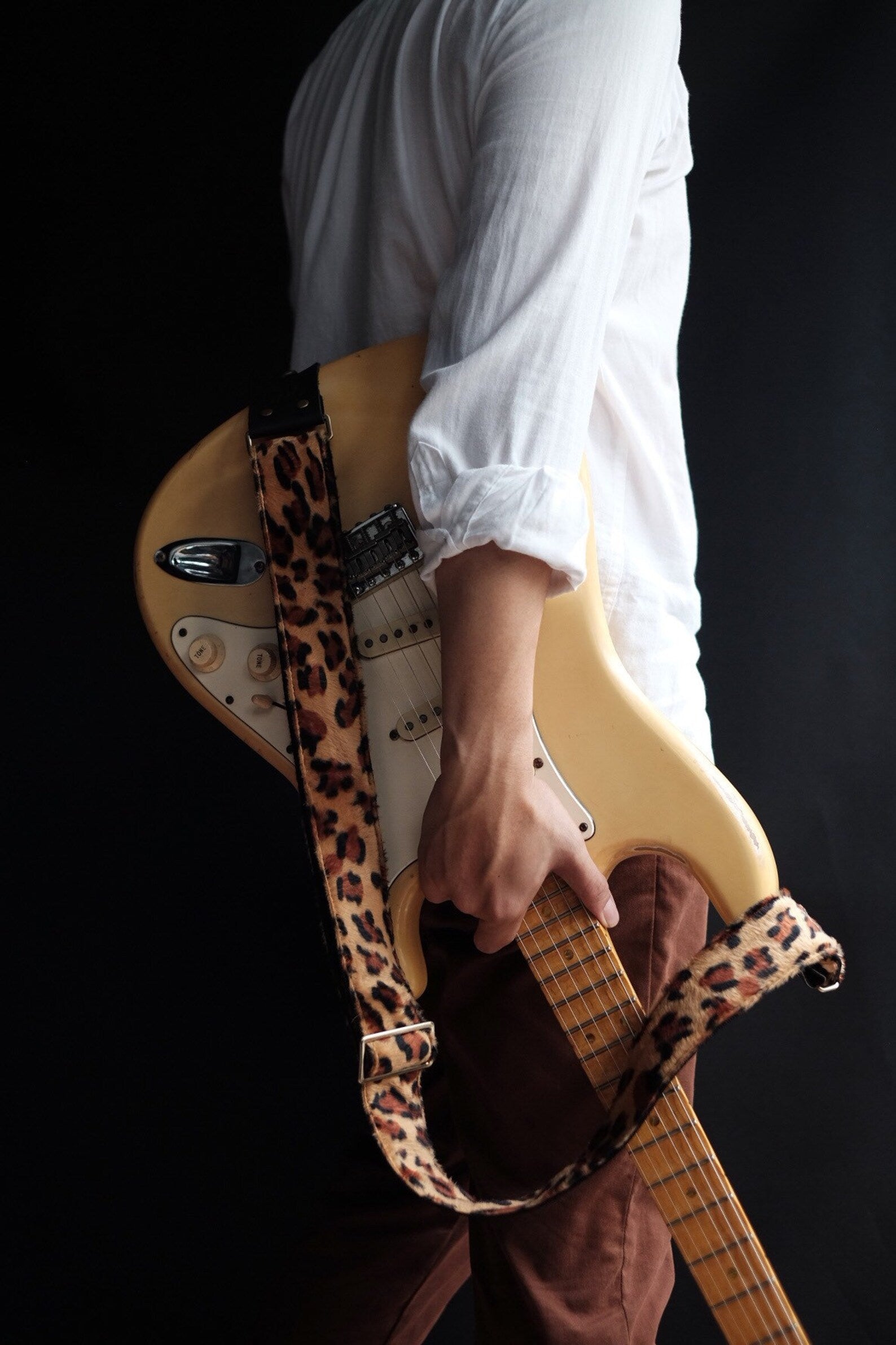 Leopard Guitar Strap