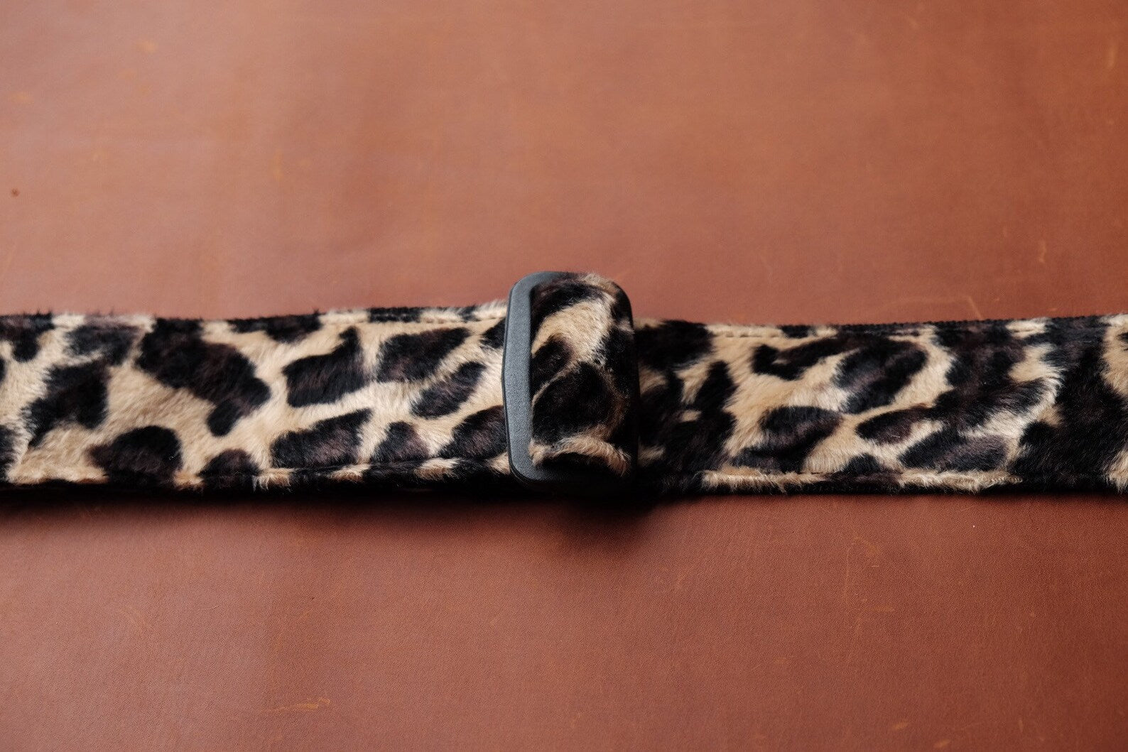 Black Leopard Guitar Strap