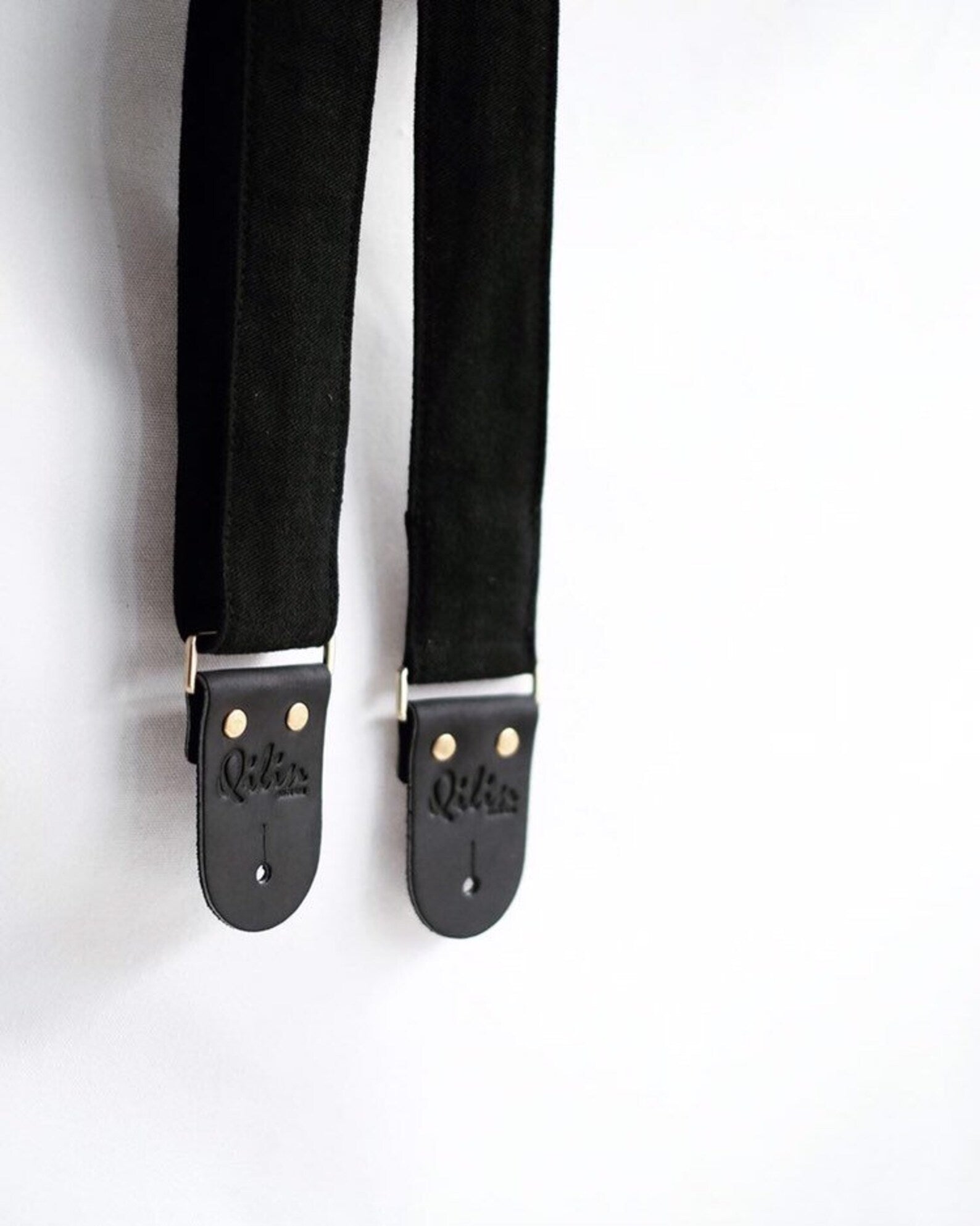 Black Denim Guitar Strap