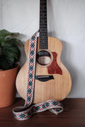 Boho vintage Guitar Strap - front view