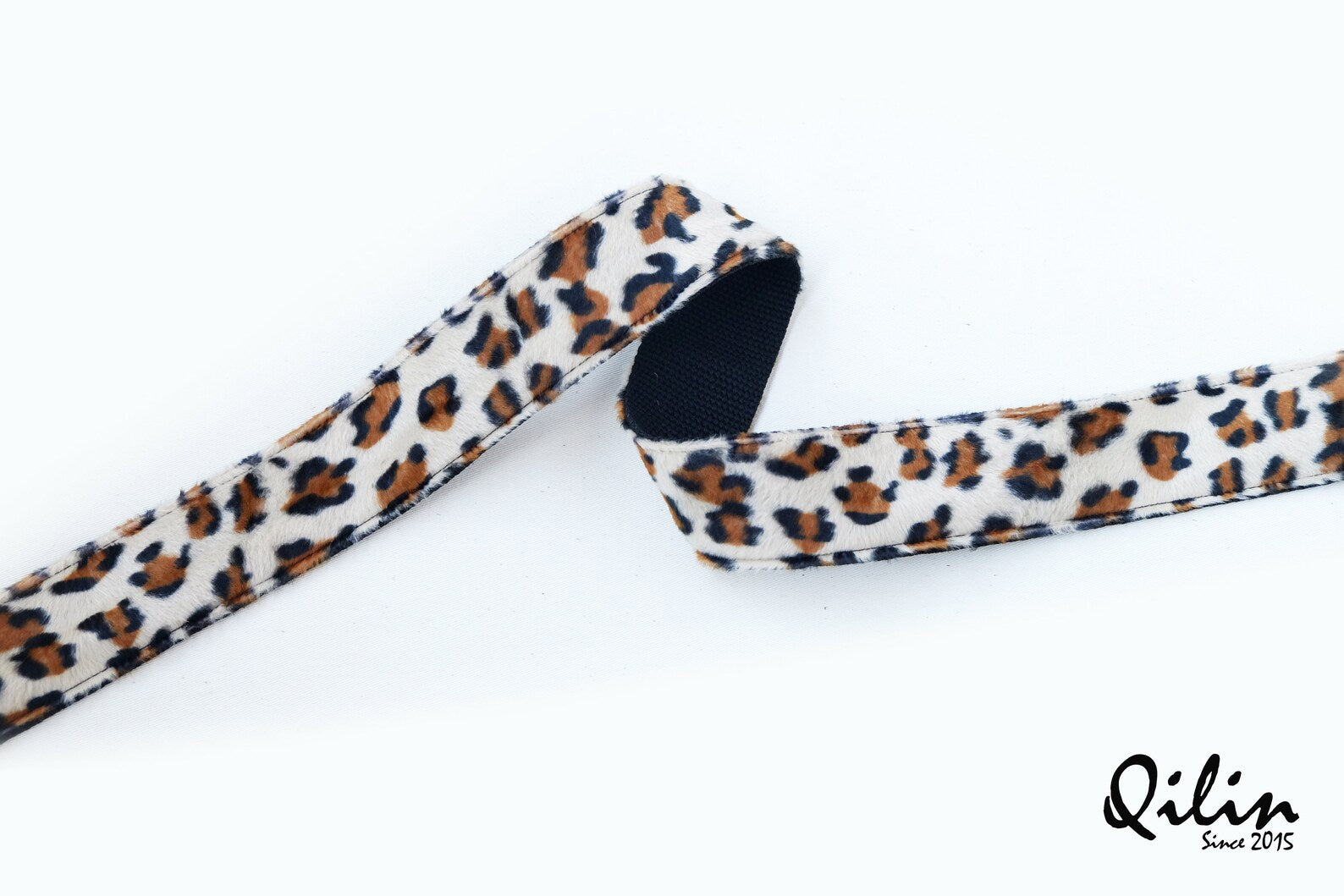 Cream Leopard Guitar Strap