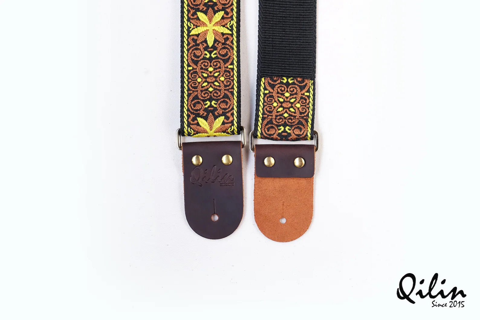 Blossom Yellow retro Guitar Strap