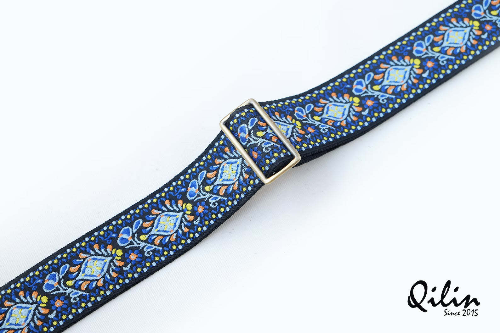 Blue retro Guitar Strap