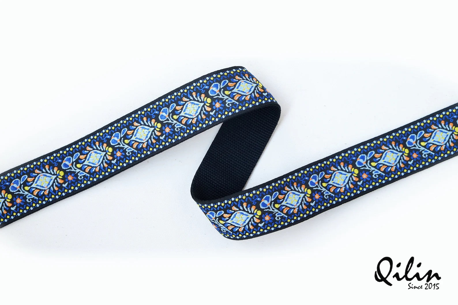 Blue retro Guitar Strap