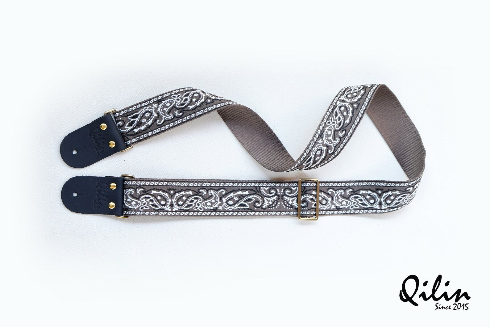 Indigo Gray retro Guitar Strap