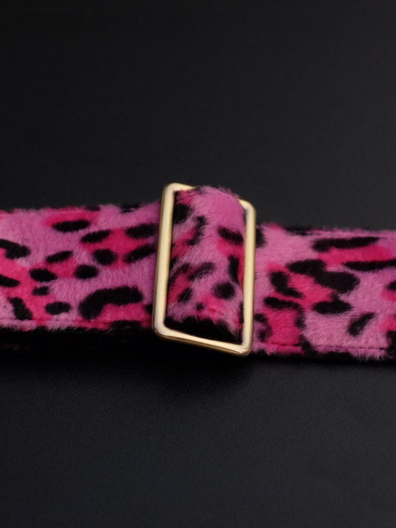 Pink Leopard Guitar Strap
